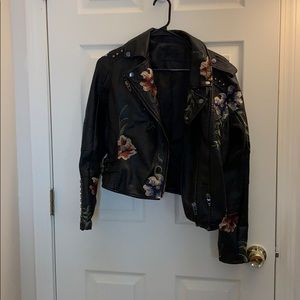 BlankNYC leather floral Jacket